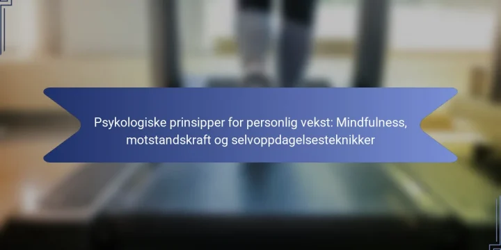 Psykologiske prinsipper for personlig vekst: Mindfulness, motstandskraft og selvoppdagelsesteknikker